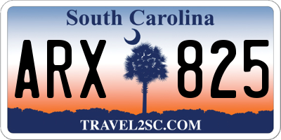 SC license plate ARX825