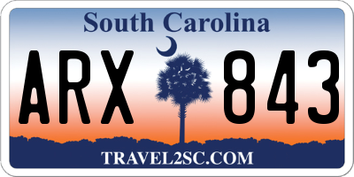 SC license plate ARX843