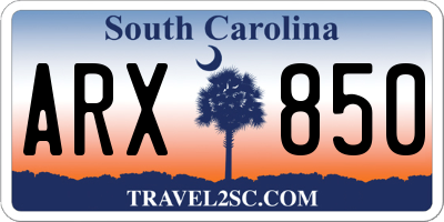 SC license plate ARX850