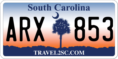 SC license plate ARX853