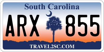 SC license plate ARX855