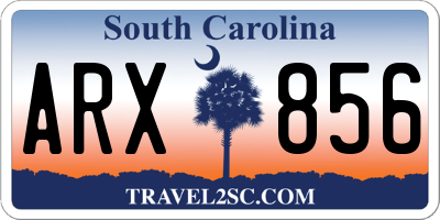 SC license plate ARX856
