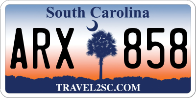 SC license plate ARX858