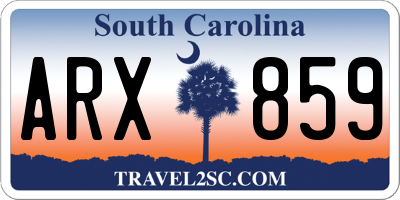SC license plate ARX859