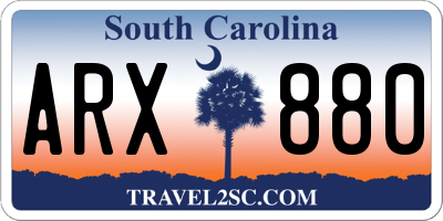 SC license plate ARX880