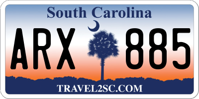SC license plate ARX885