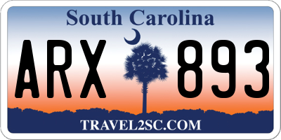 SC license plate ARX893