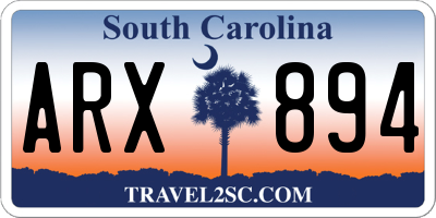 SC license plate ARX894