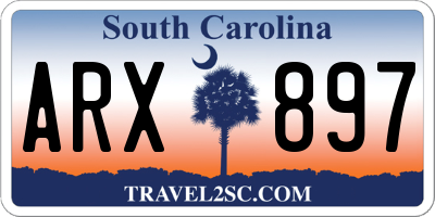 SC license plate ARX897