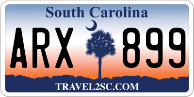 SC license plate ARX899