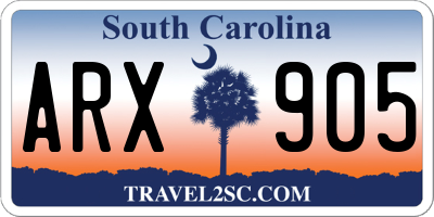 SC license plate ARX905