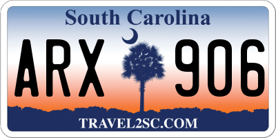 SC license plate ARX906