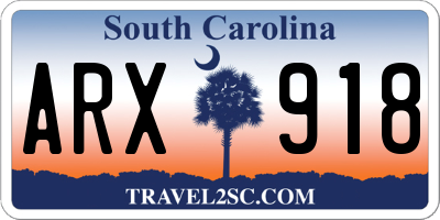 SC license plate ARX918