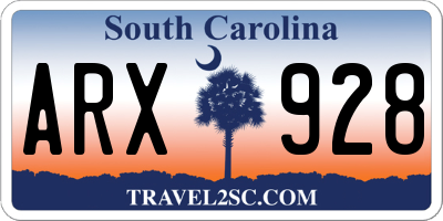 SC license plate ARX928