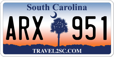 SC license plate ARX951
