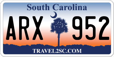 SC license plate ARX952