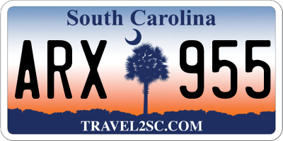 SC license plate ARX955