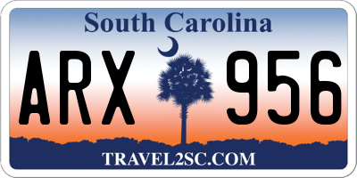 SC license plate ARX956