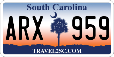 SC license plate ARX959