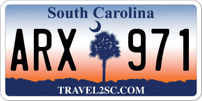 SC license plate ARX971
