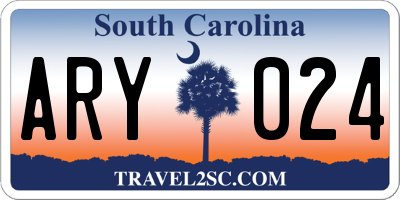 SC license plate ARY024