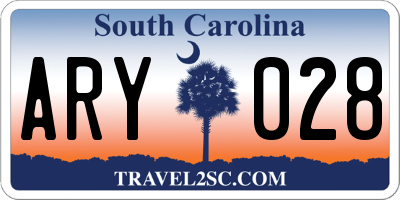 SC license plate ARY028