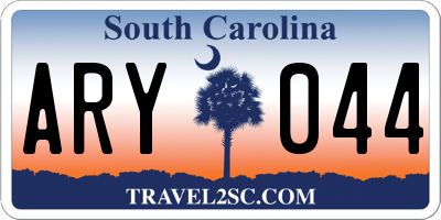 SC license plate ARY044