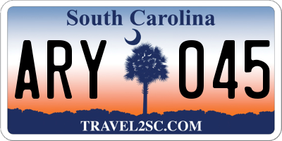 SC license plate ARY045