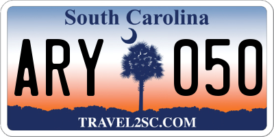 SC license plate ARY050