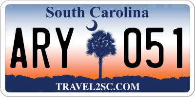 SC license plate ARY051