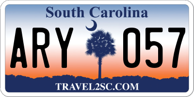 SC license plate ARY057