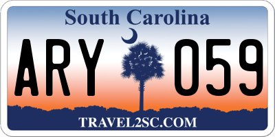 SC license plate ARY059