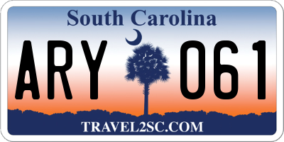 SC license plate ARY061