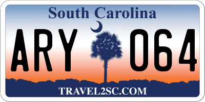 SC license plate ARY064