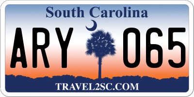 SC license plate ARY065