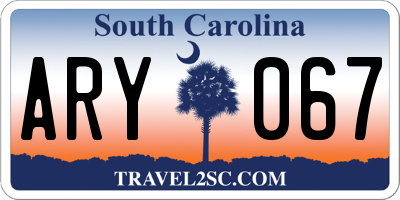 SC license plate ARY067