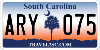 SC license plate ARY075