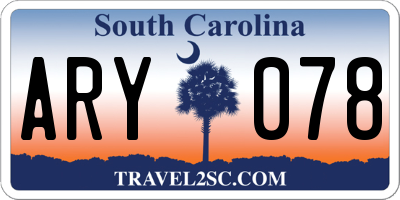 SC license plate ARY078