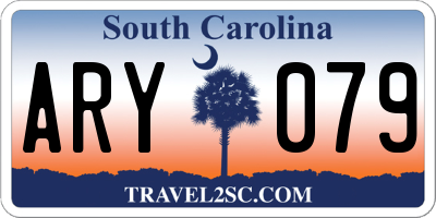 SC license plate ARY079