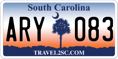 SC license plate ARY083