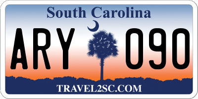 SC license plate ARY090