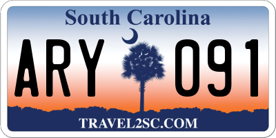 SC license plate ARY091