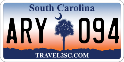 SC license plate ARY094