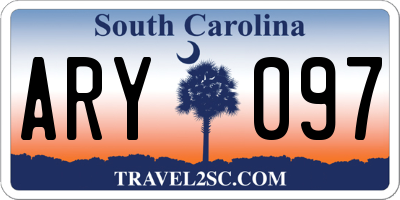 SC license plate ARY097