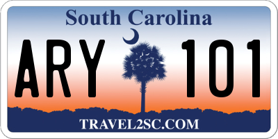 SC license plate ARY101