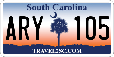 SC license plate ARY105