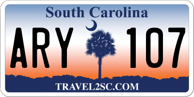 SC license plate ARY107