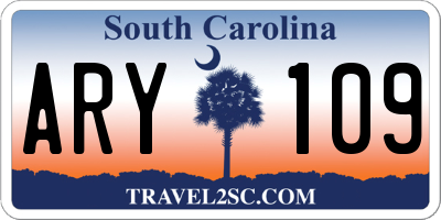 SC license plate ARY109