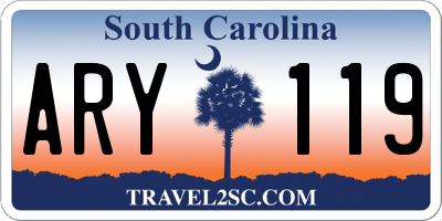 SC license plate ARY119