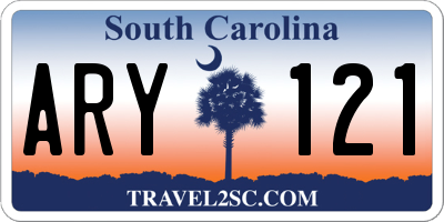 SC license plate ARY121